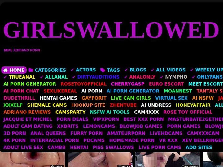 GirlSwallowed preview